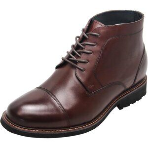 Men's Invisible Height Increasing Elevator Shoes - Black Premium Leather